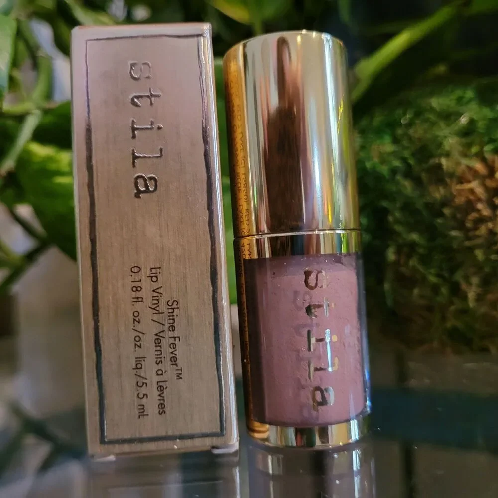Stila Shine Fever Lip Gloss Vinyl Liquid Lacquer Lipstick Gear Up Nude Brown NIB